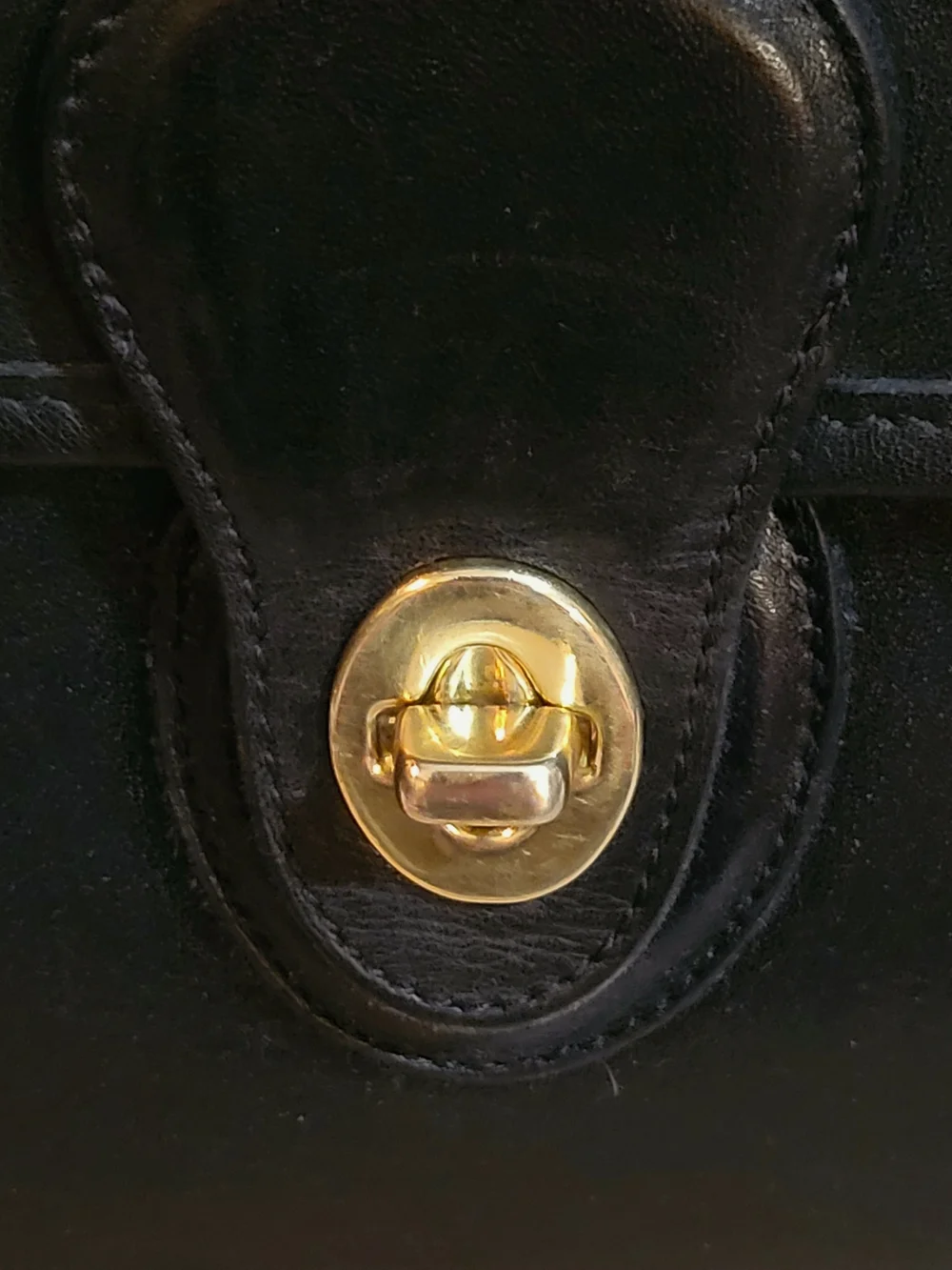 Vintage Coach Willis 9927 Black Glove-tanned Leather Top Handle Satchel Bras EVC